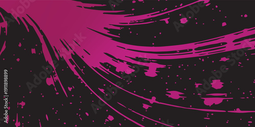 Vibrant Pink Splatter and Streaks on Dark Background.