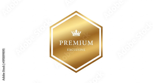 Luxury Premium Quality Gold Badge Logo.