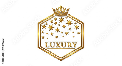 Luxury Gold Crest Logo Design.