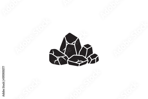 Pile of black coal chunks with cracks symbolizing energy and industry resource for power generation and industrial applications