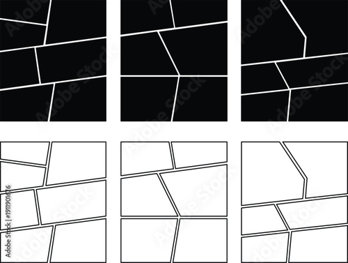 Storyboard layout panel vector Layouts for storyboard, mood board, poster or photo collage vector Illustration.