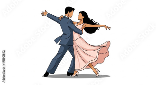 Man and Woman Dancing Together.