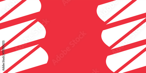 Abstract red and white paper cut background with empty space design. eps new vector