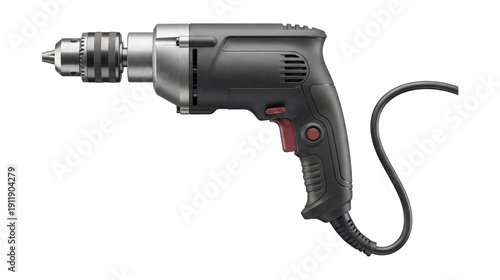 Lightweight corded drill with a keyless chuck.