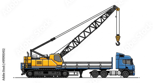 Mobile Crane Truck Heavy Machinery.