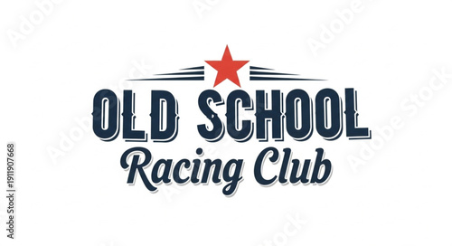 Old School Racing Club Logo Design.