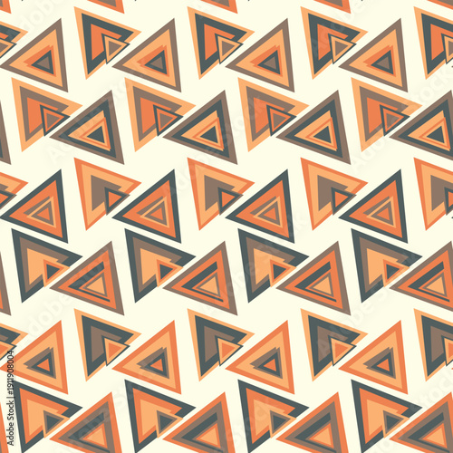 Seamless pattern with triangle decoranive art print. Polygonal rainbow mosaic background. Abstract vector illustration. Triangular graphic Simple pattern geometric design for fabric, wallpaper.
