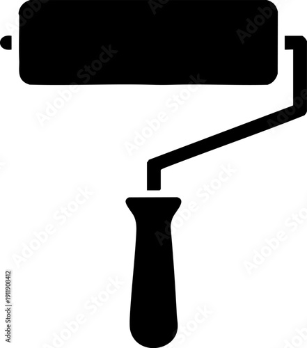Paint Roller Icon for Construction and Home Renovation Projects
