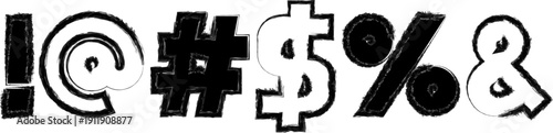 grunge style punctuation symbols