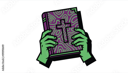 Grasping Unconventional Corporate Strategy: Stylized Pop Art Illustration of Commitment to Disruption