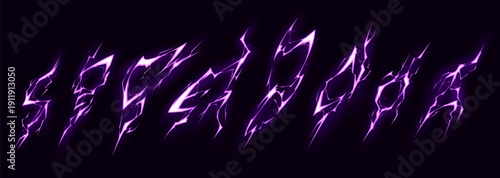 Lightning Text Overlay Collection with Stylized Purple Electric Lettering Forming the Word SHADOWS on Dark Background