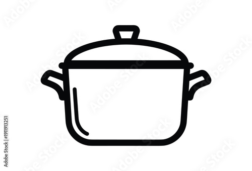  black and white pot icon