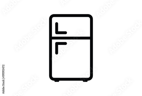  black and white refrigerator icon