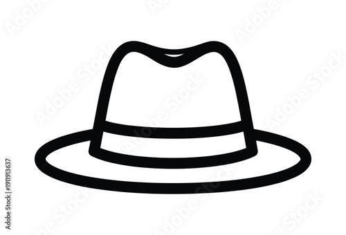  black hat illustration on white