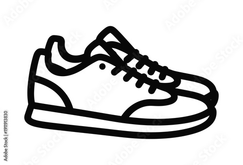  black and white illustration of a sneaker