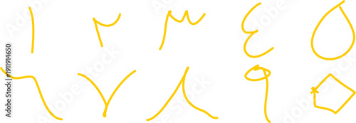 Hand-Drawn Eastern Arabic Numerals for Education: Simple Scribble Digits for Learning and Fun Design Content