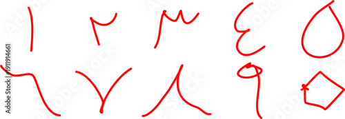 Clean Hand-Drawn Eastern Arabic Numerals Vector: Scribble Style Digits for Educational and Creative Projects