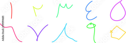 Basic Hand-Drawn Eastern Arabic Numerals: Simple Scribble Digits for Educational Resources and Graphic Design