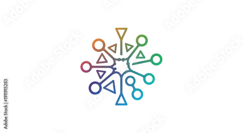 Colorful Geometric Shapes in Abstract Design.