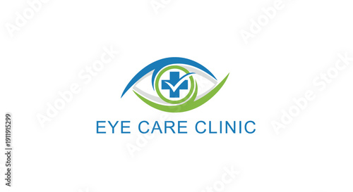 Eye Care Clinic Logo Design Illustration.