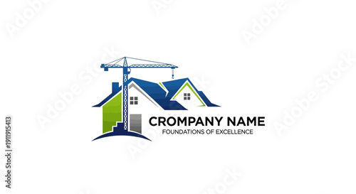 House Logo Design with Utility Pole.