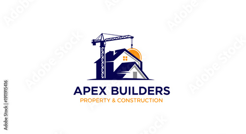 Apex Builders Logo Construction Machinery.
