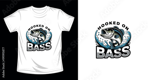 Fishing graphic vector art t-shirt design print template