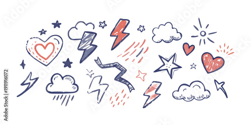 A vibrant collection of diverse icons representing various concepts and ideas. Vector