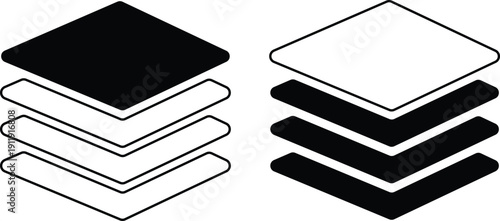 A visual representation of the concept of stacking and layering objects.