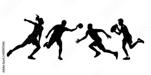 A dynamic scene of athletes engaged in a competitive game of basketball Vector