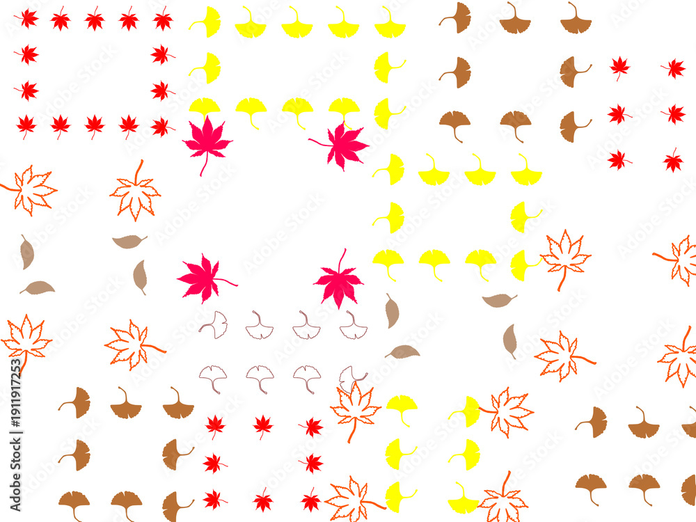 Obraz premium patterns with autumn colored leaves