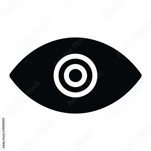 Business Vision and Goal Icon Silhouette for Success Planning and Future Motivation