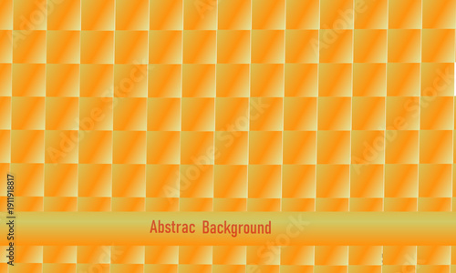 Seamless 3d geometric honeycomb texture featuring a gold metallic pattern and yellow grid mosaic design on a square structural surface backdrop