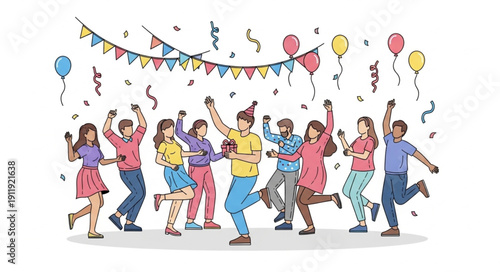 People Dancing at a Party Celebration.