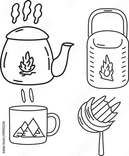 Hand-Drawn Sprouting Corn Kernel Icon