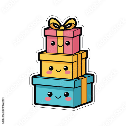Cute_Gift_Box_Stack_Mascot_For_Birthday_Or_Holiday_Vector