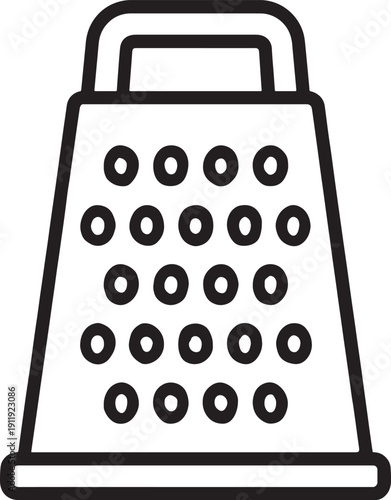 Cheese grater kitchen tool for grating food in cooking preparation