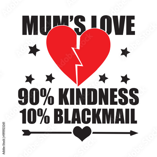 mum's love 90% kindness 10% blackmail