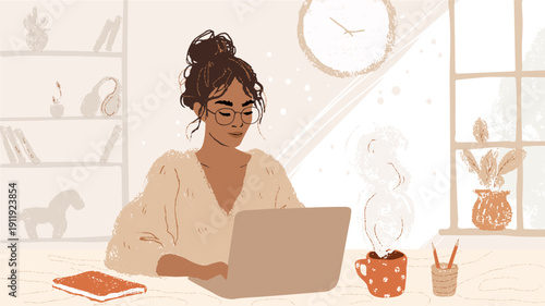 Remote work woman
