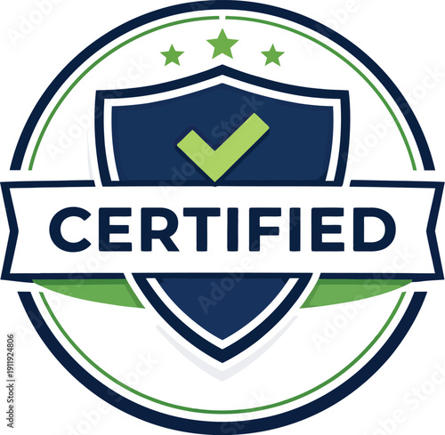 Certified Badge Icon Vector