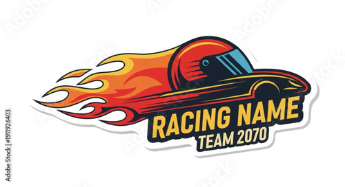Racing Car Logo Design Element.