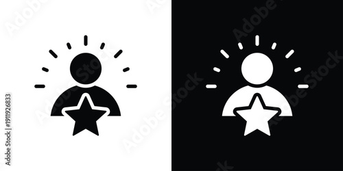 Confidence Icon Sheet Black And White