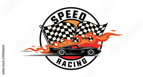Racing Car Speed Logo Design.