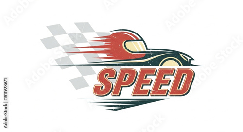 Racing Car Speed Logo Design.