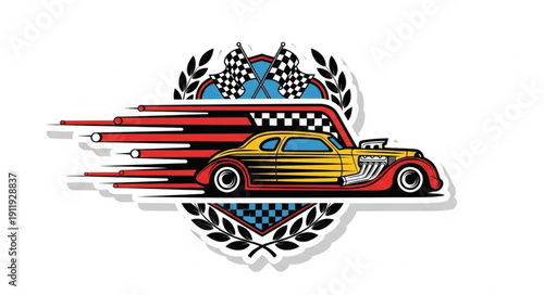 Racing Car Speed Motion Graphic.