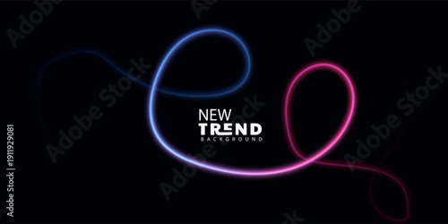 Futuristic Neon Light Loops Abstract Background