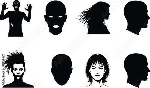 Spooky Halloween Zombie Hand Silhouette Set Featuring Detailed Undead Arms Rising From Grass for Horror Party Decor and Scary Invitations, cad drawing flat vector illustration