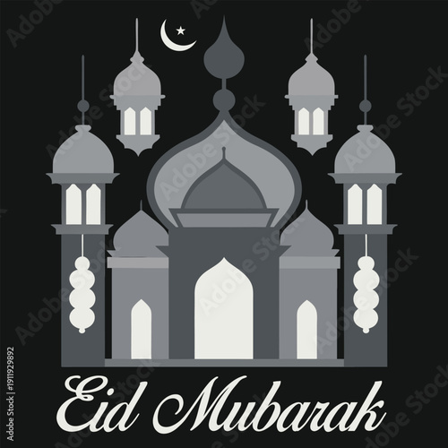 eid background new moon
