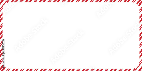 Candy cane frames. Christmas and New Year candy frame. Holiday x mas border. isolated on white background. Vector illustration. EPS 10 .