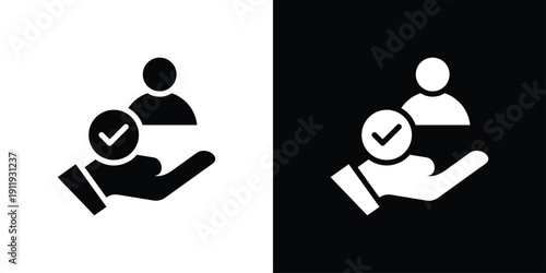 Support Icon Sheet Black And White